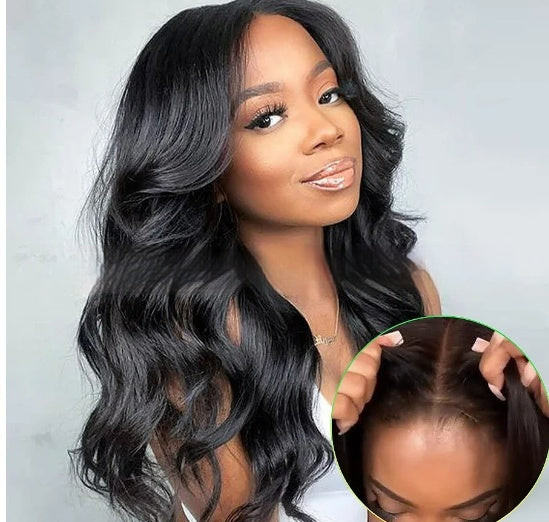 Glueless Body Wave Human Hair Wig – Glue-Free Cap – Natural Hairline – 100% Human Hair