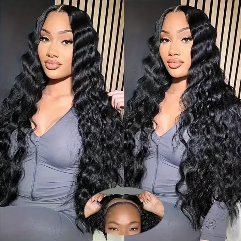 No Glue Deep Wave Wig - 4x4 HD Lace - Pre-Plucked Human Hair - 200% Density