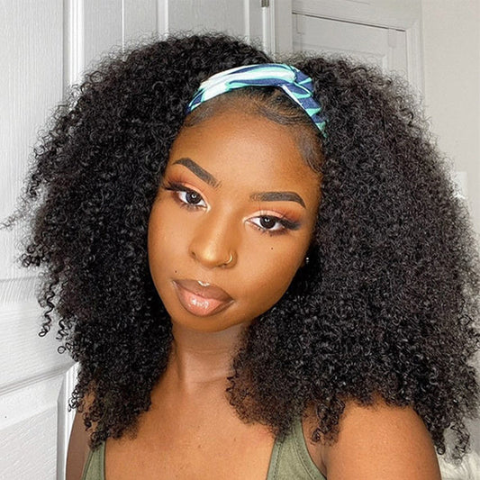 Curly Headband Wig 200% Density – 100% Natural Human Hair